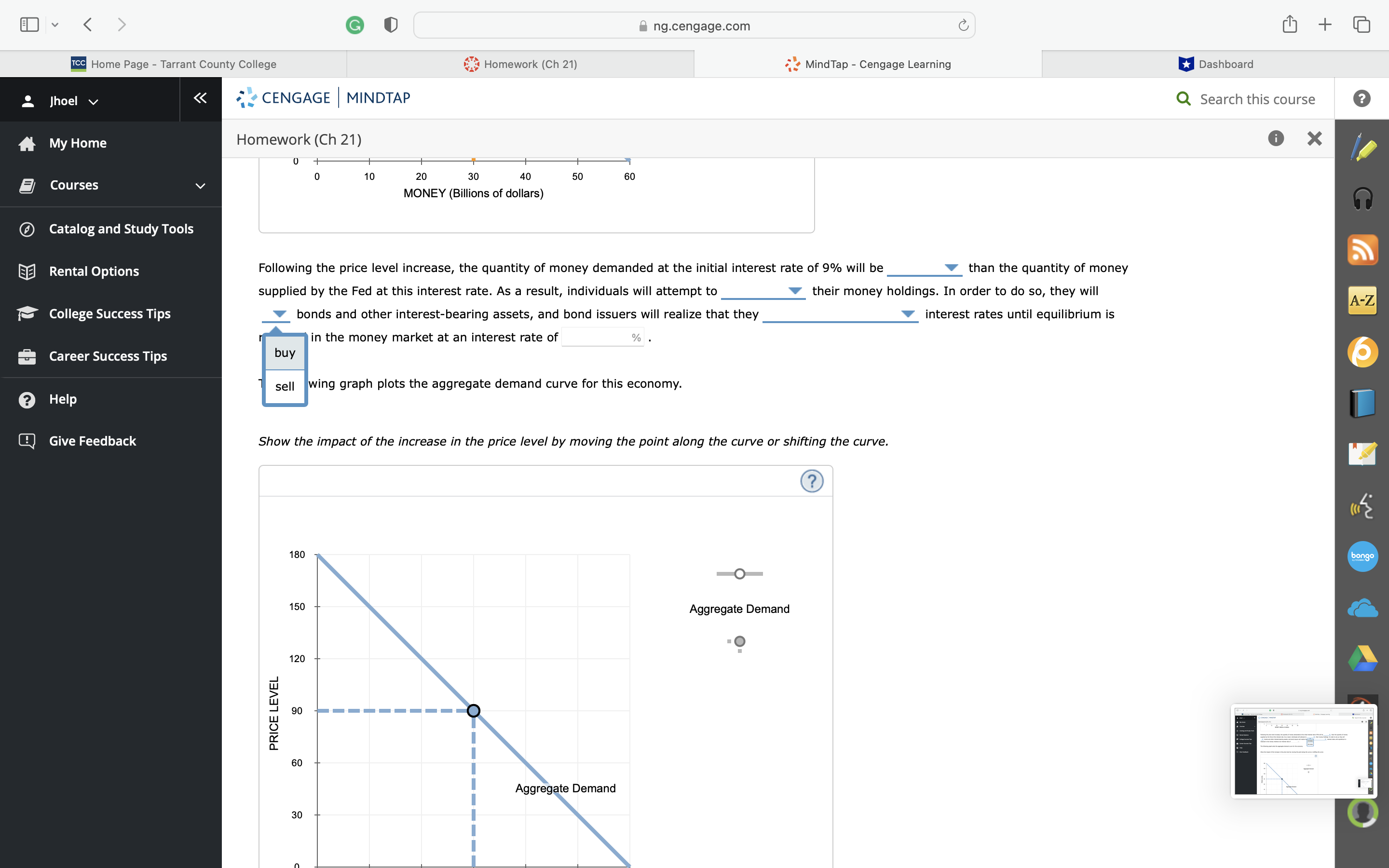 ng.cengage.com C + cc Home Page - Tarrant County College Homework (Ch