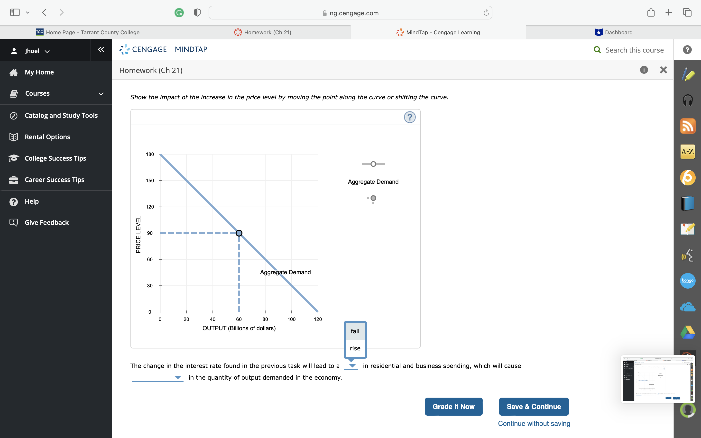 - Cengage Learning Dashboard Jhoel v K G ng.cengage.com C + cc