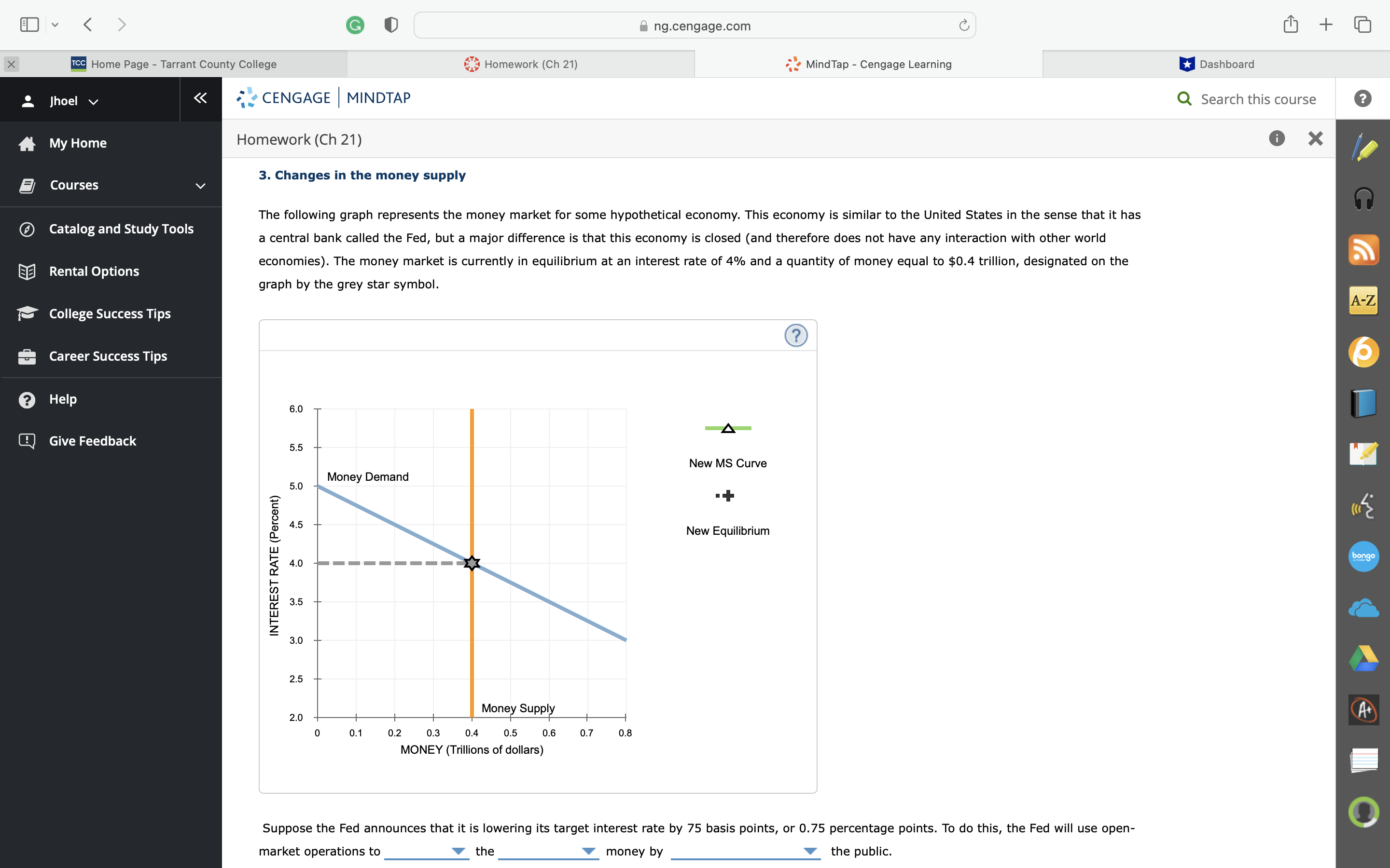 Learning Dashboard Jhoel v K G ng.cengage.com C + cc Home Page