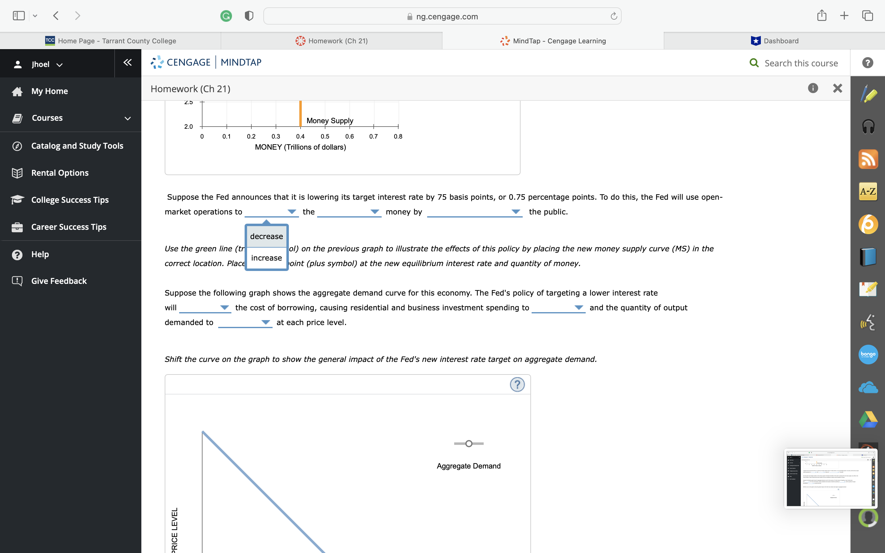 Dashboard Jhoel v K G ng.cengage.com C + cc Home Page -
