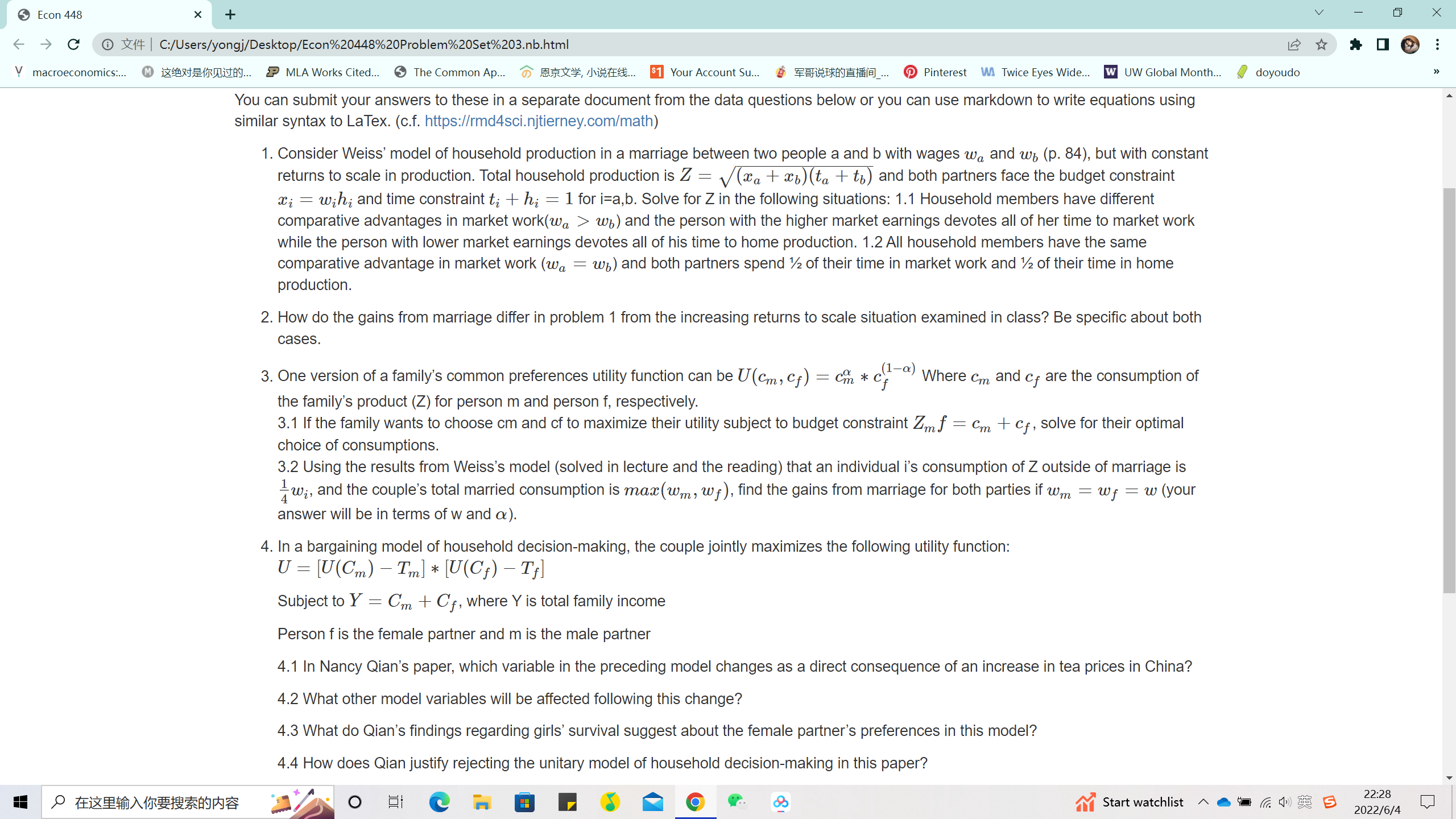  9 Econ 443 x + v 7 x 6 9 0'