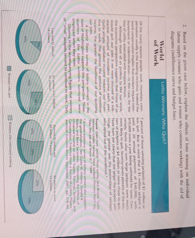 just answer 2. Based on the given case below, explain the effects