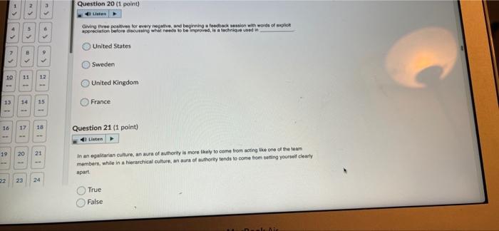 Solve clearly Question 20 (1 point] Giving three postlives for every negative,