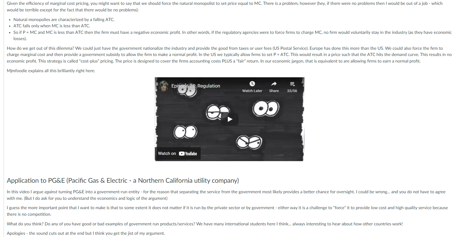 THE PAGE. '1 A natural monopoly occurs when economies of scale are