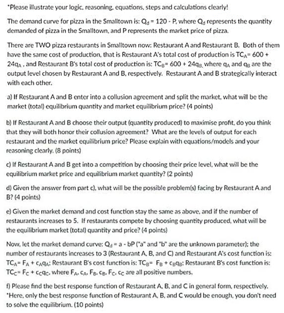  'Please illustrate your logic. reasoning. equations. steps and calculations clearly! The