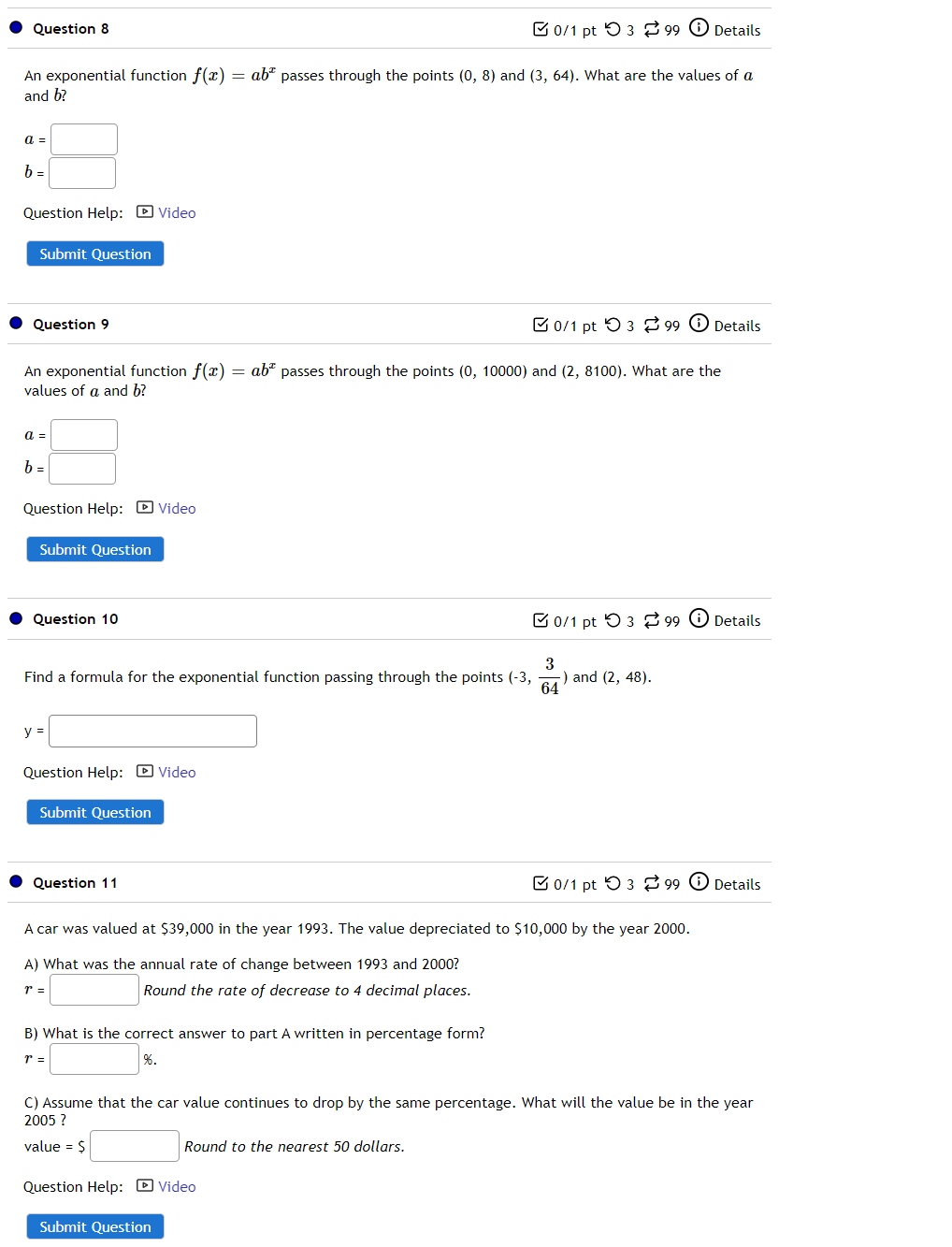  0 Question 8 8 0\" pt 0 3 4G 99 6)