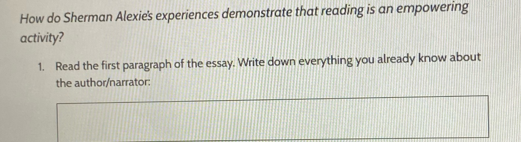 How do Sherman Alexie's experiences demonstrate that reading is an empowering
