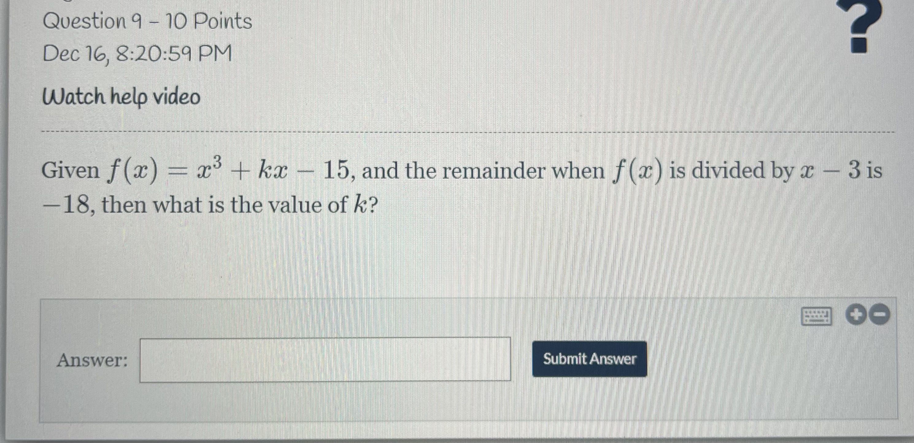video Write a function in any form that would match the graph