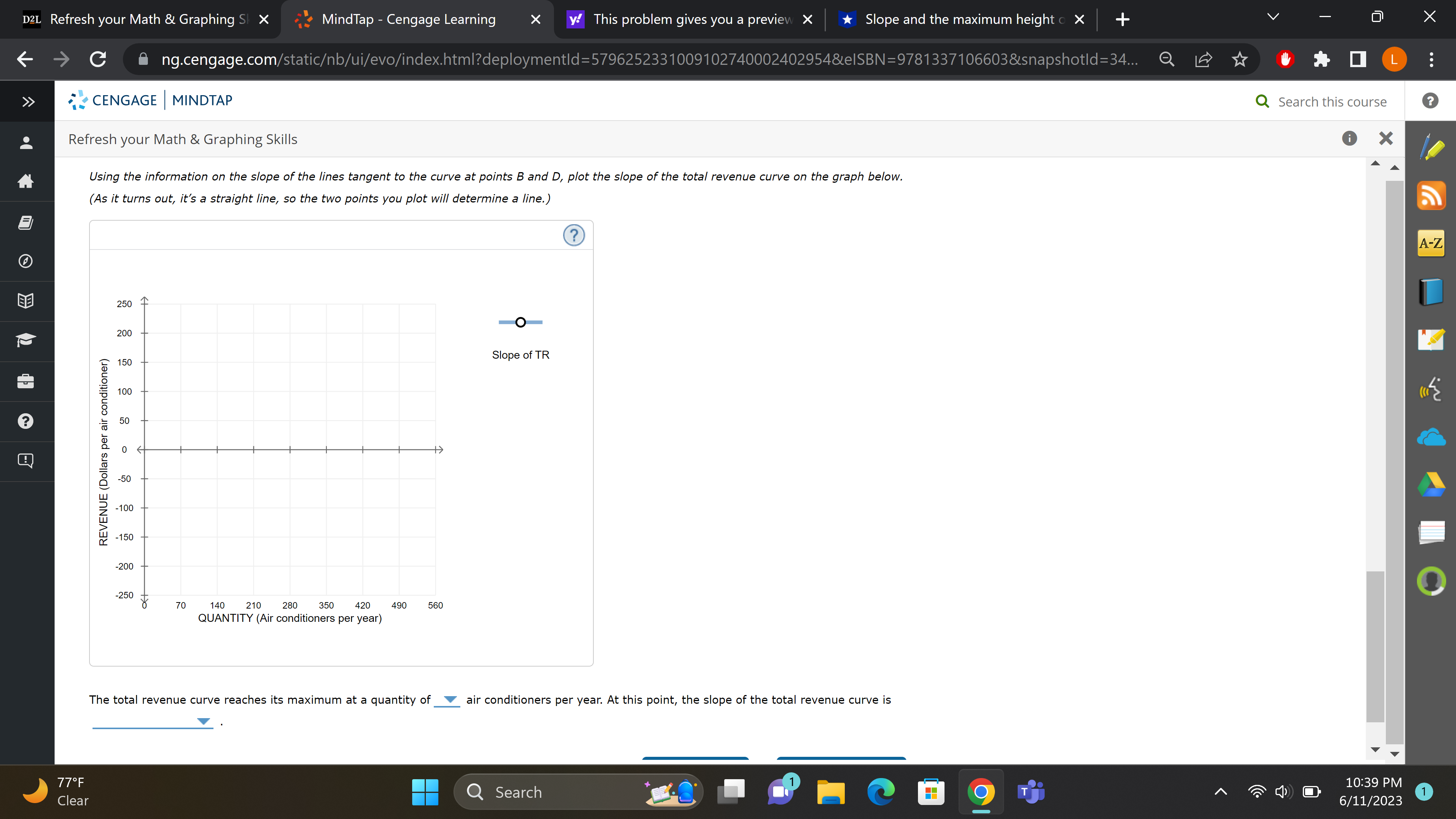 X y! This problem gives you a previe X * Slope and