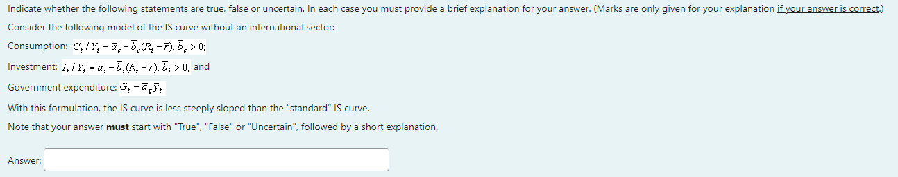 Please help with the question below, providing a short explanation of the