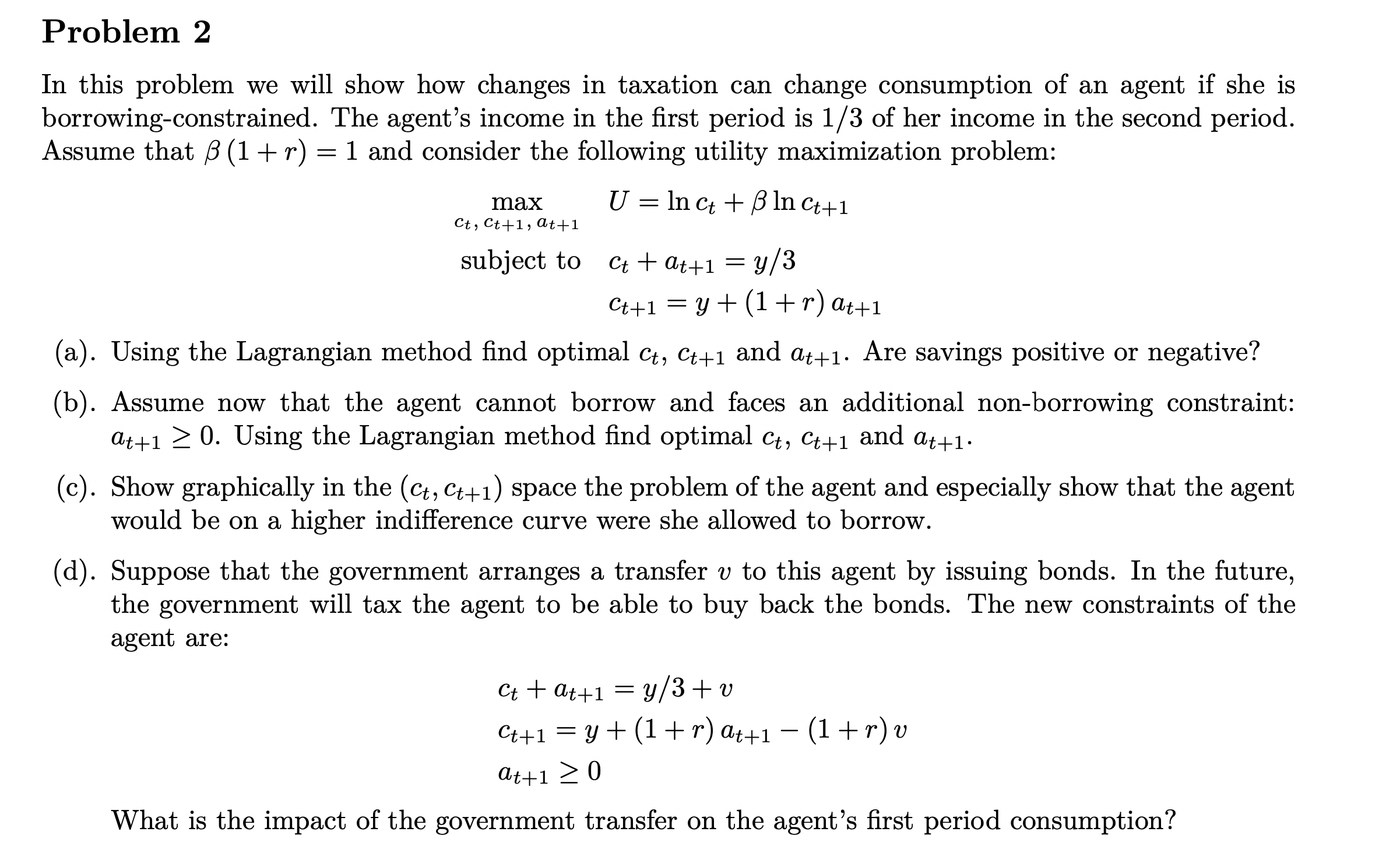 Problem 2 In this problem we will show how changes in