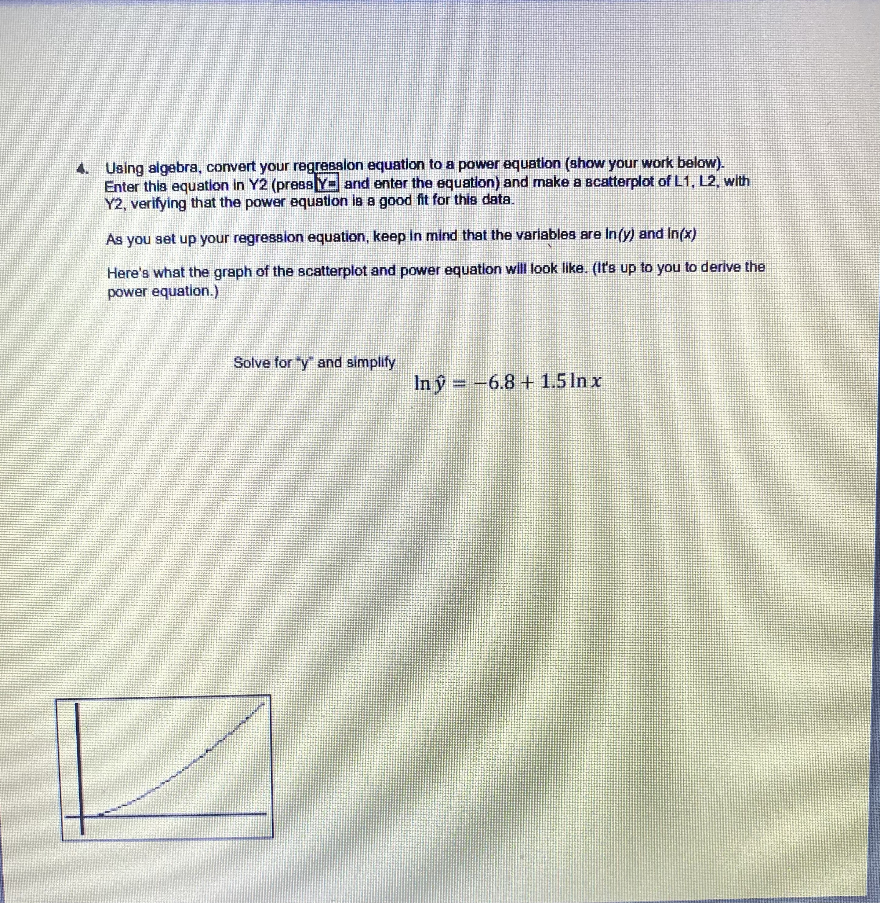 CALC B ) for these different combinations: - Distance vs. In(Year) (L1