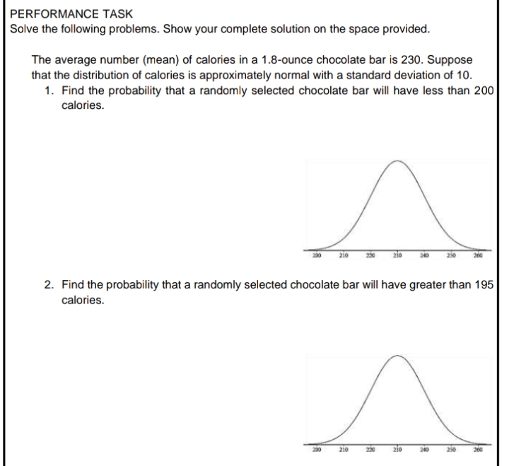 your complete solution on the space provided for each number. 1. x