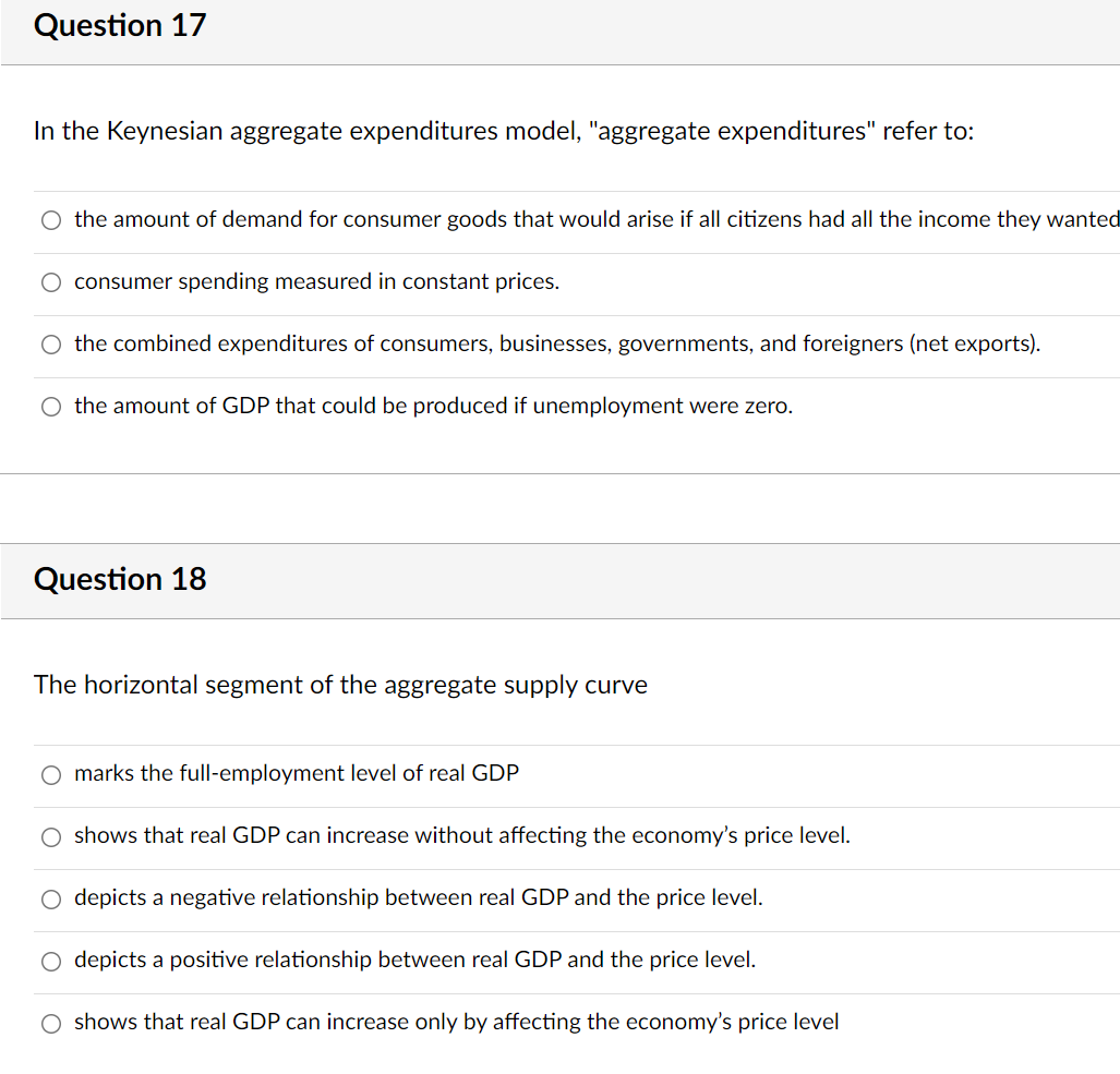 Need some help with these homework questions, thanks! Question 17 In the
