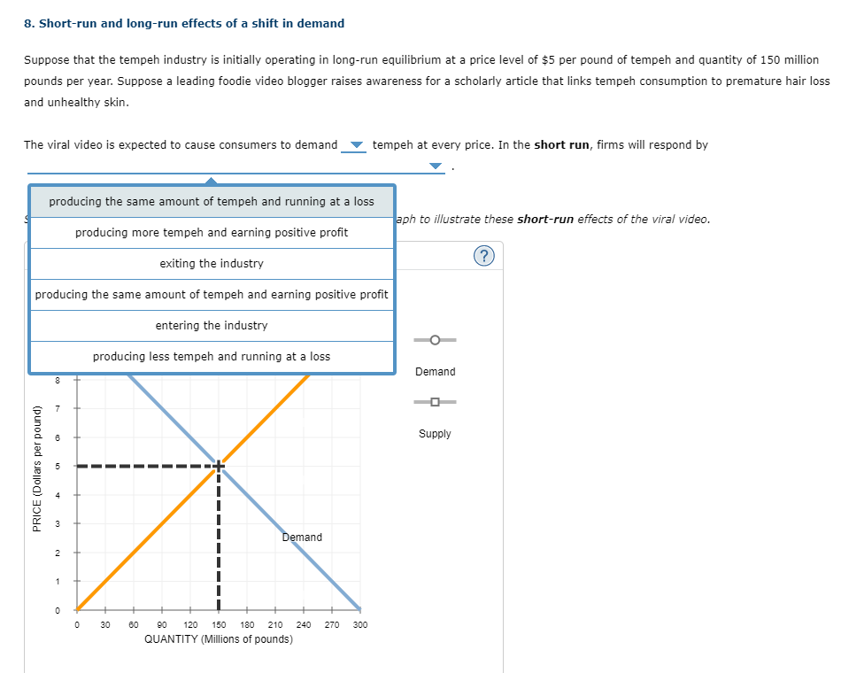 8. Short-run and long-run effects oi a shift in demand Suppose
