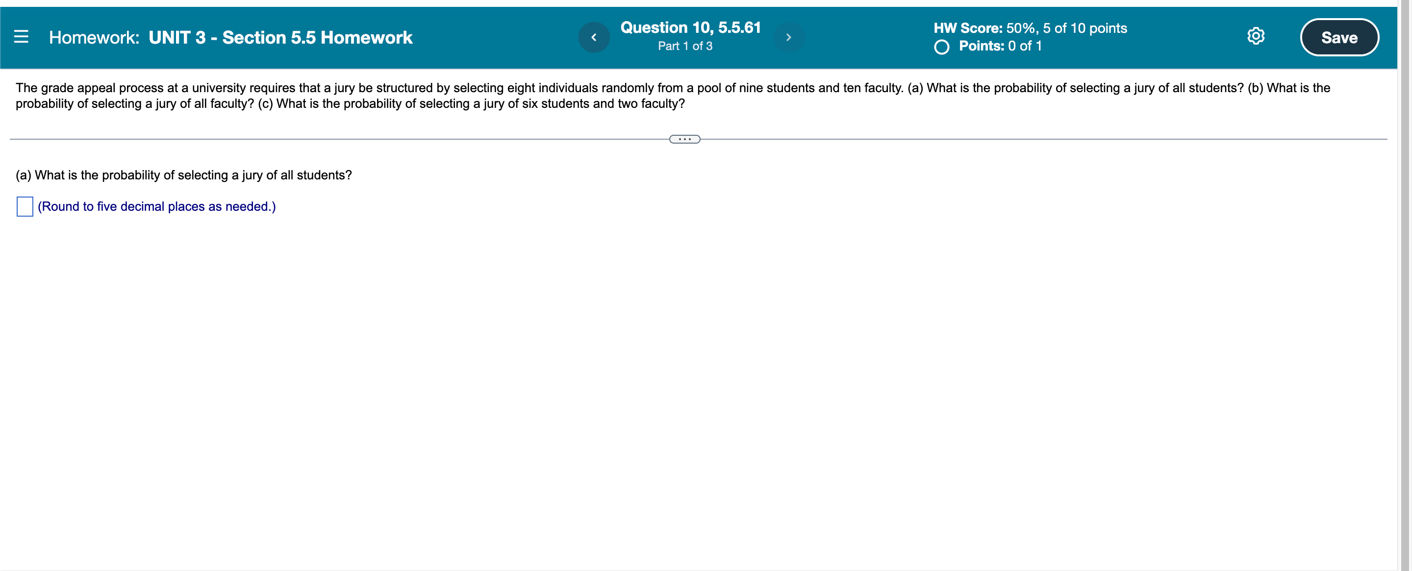  Homework: UNIT 3 - Section 5.5 Homework Question 10, 5.5.61 HW