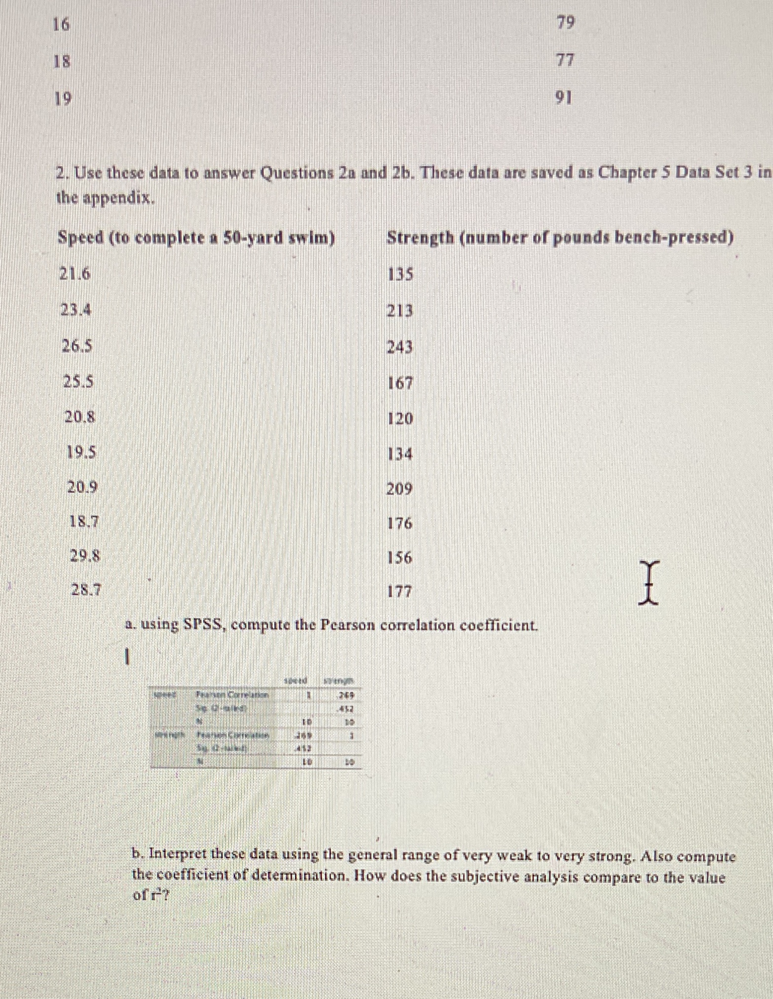 Please help with part b. 16 79 18 17 19 91 2.