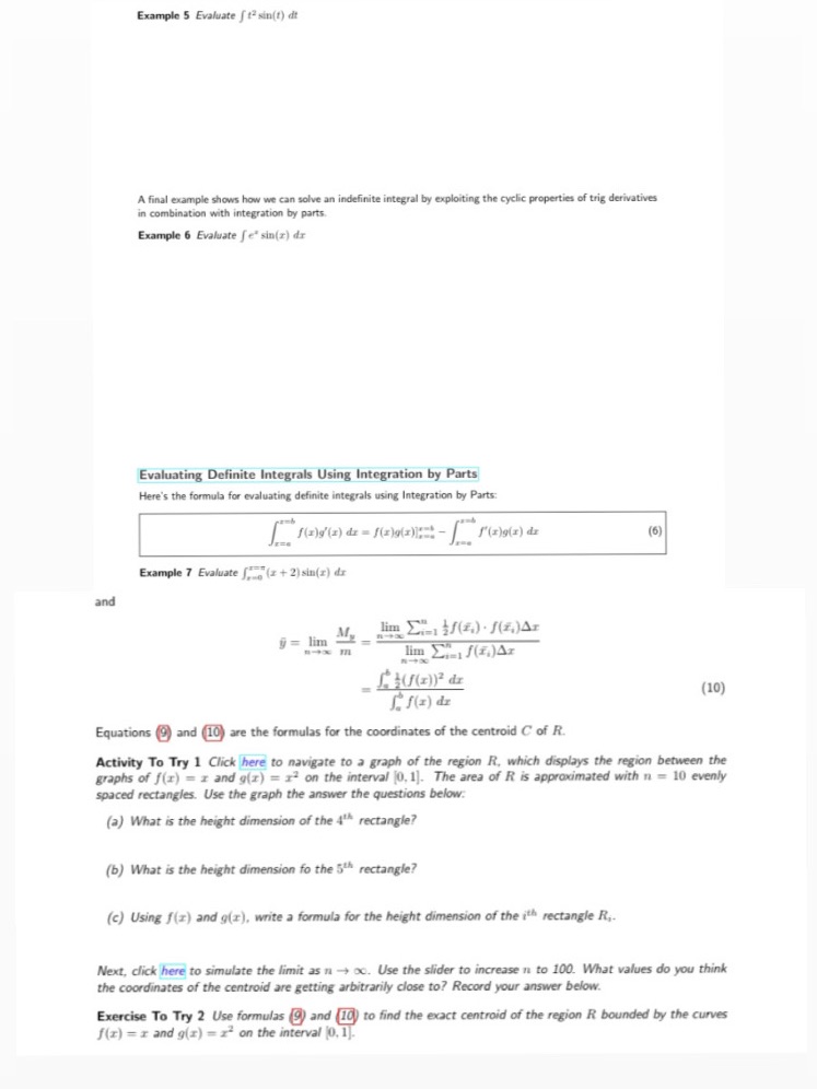 W rite the full worked out solutions for Examples 5, 6 and