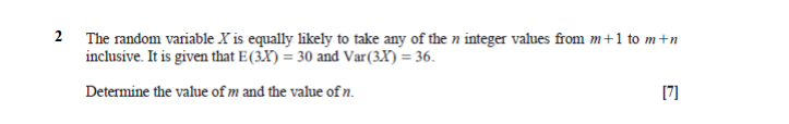 2 The random variable X" is equally likely to take any