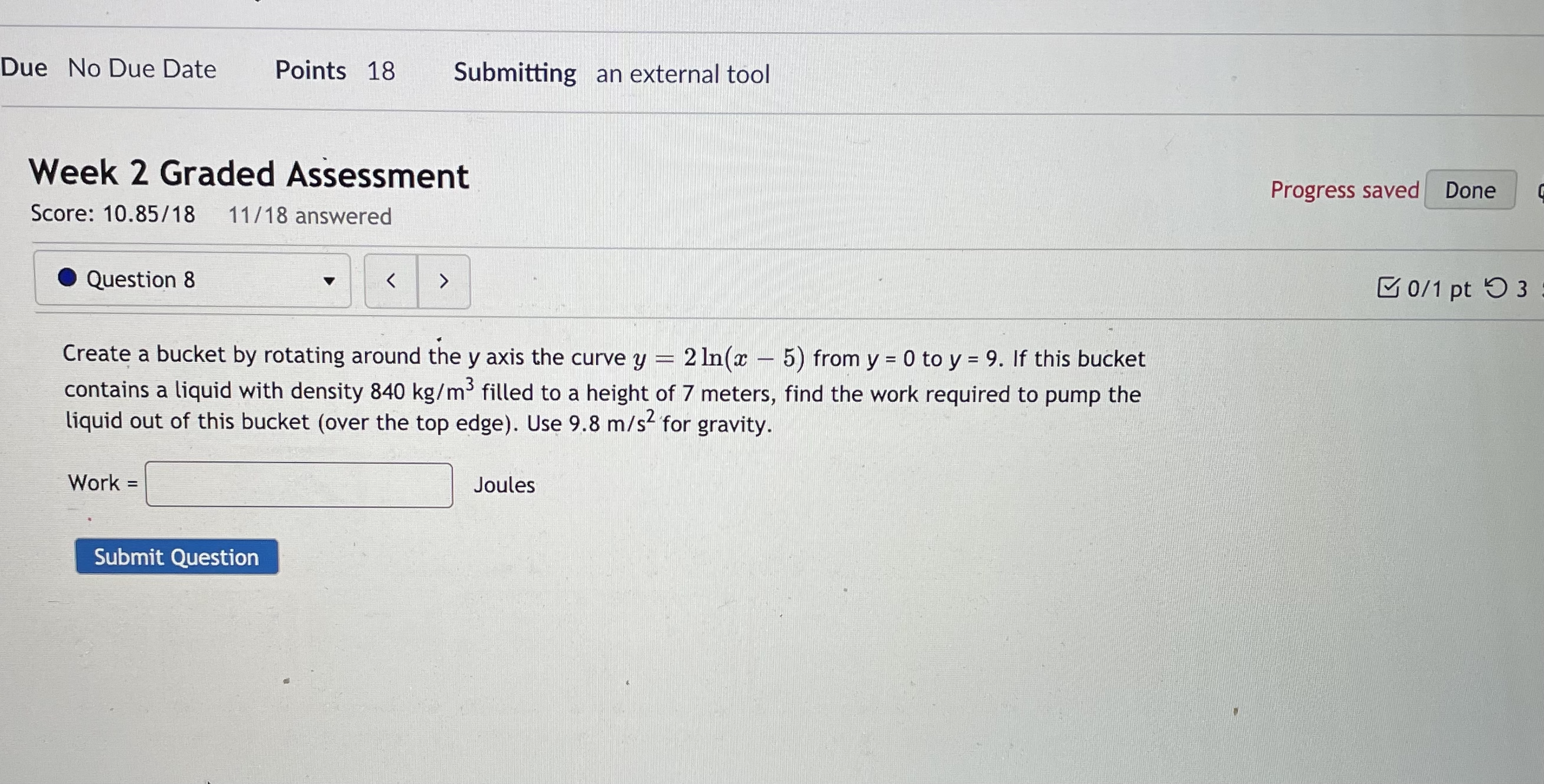 Due No Due Date Points 18 Submitting an external tool Week