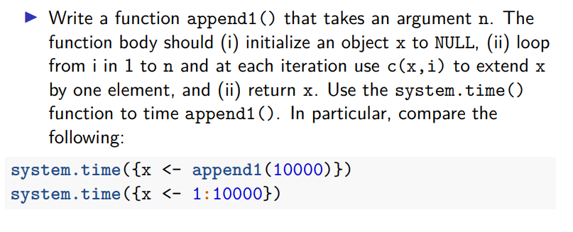 D Write a function append1 () that takes an argument n.