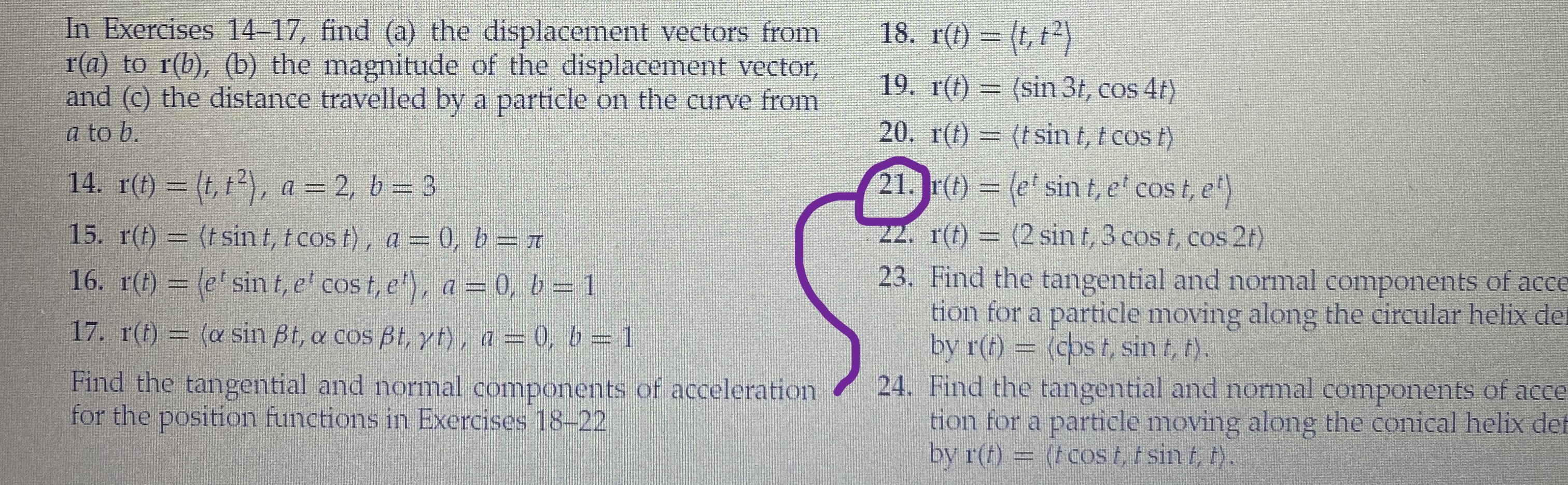Could you help me with this question please? Thank you In Exercises