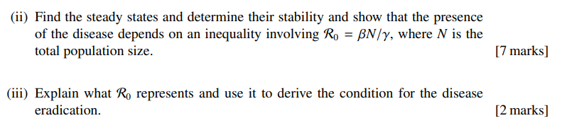 (3) where the parameters B and y are positive constants.(ii) Find the