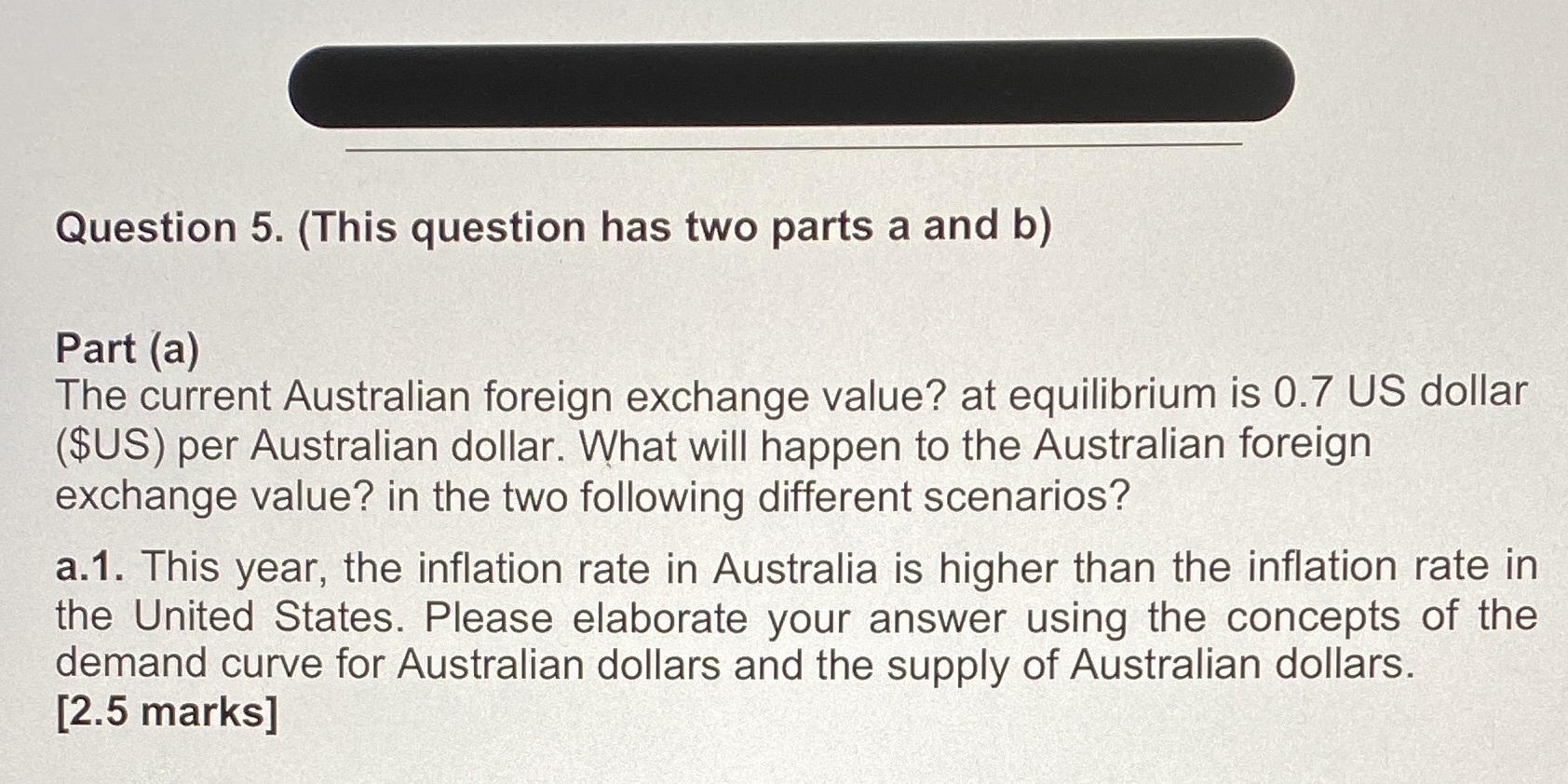  ________._..-- Question 5. (This question has two parts a and b)