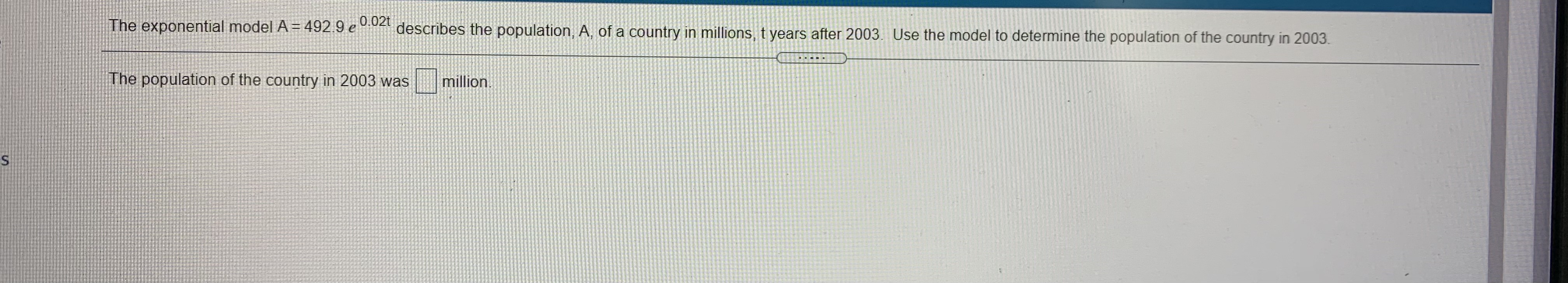 . . Consider the model for exponential growth or decay given by