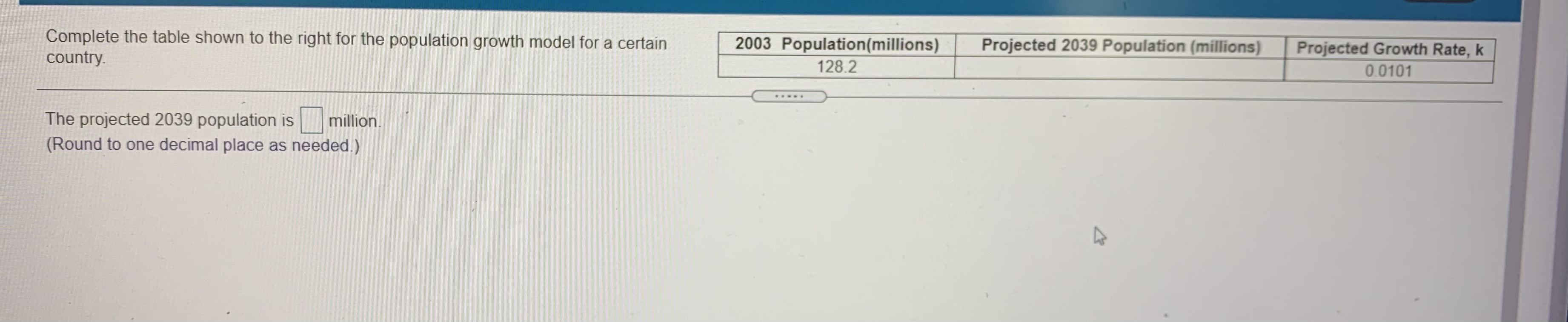 A = Ao e K. If k V, the function models the