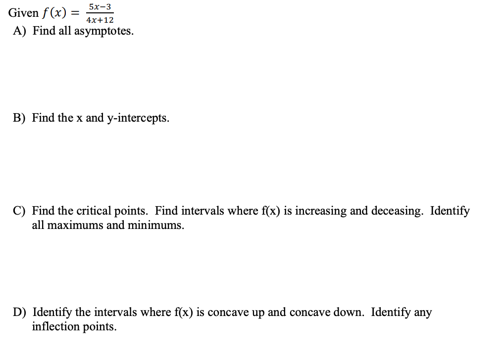 I am having trouble with C and D. I would like some