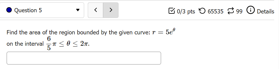 Question 3 ' [3 one pts '0 65535 8 99 G) Details