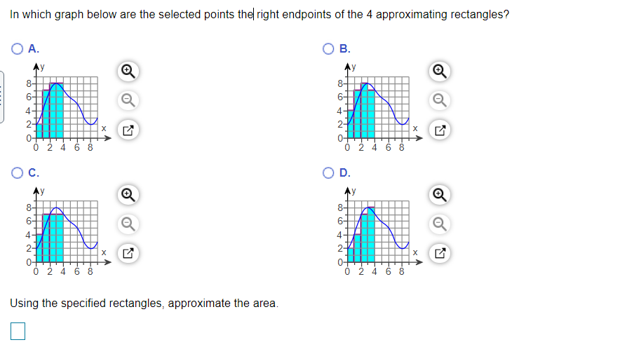  In which graph below are the selected points the right endpoints