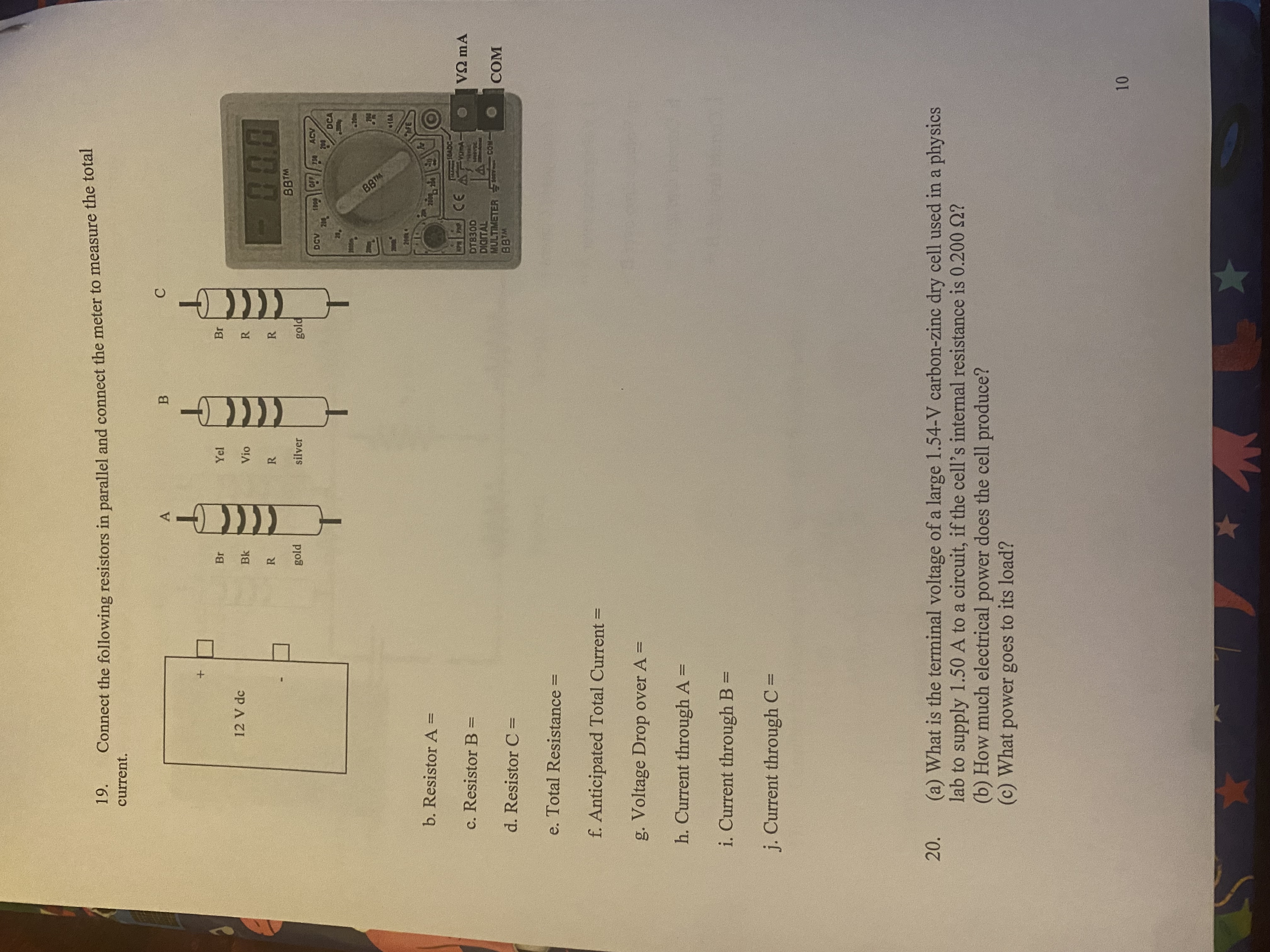 point V 2. Suppose an electron was placed at point V and