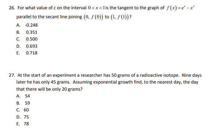 For time : 2 0, let r() =120(1-e") represent the velocity, in