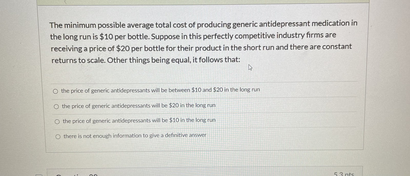 Answer and give an explanation, please1. The minimum possible average total cost