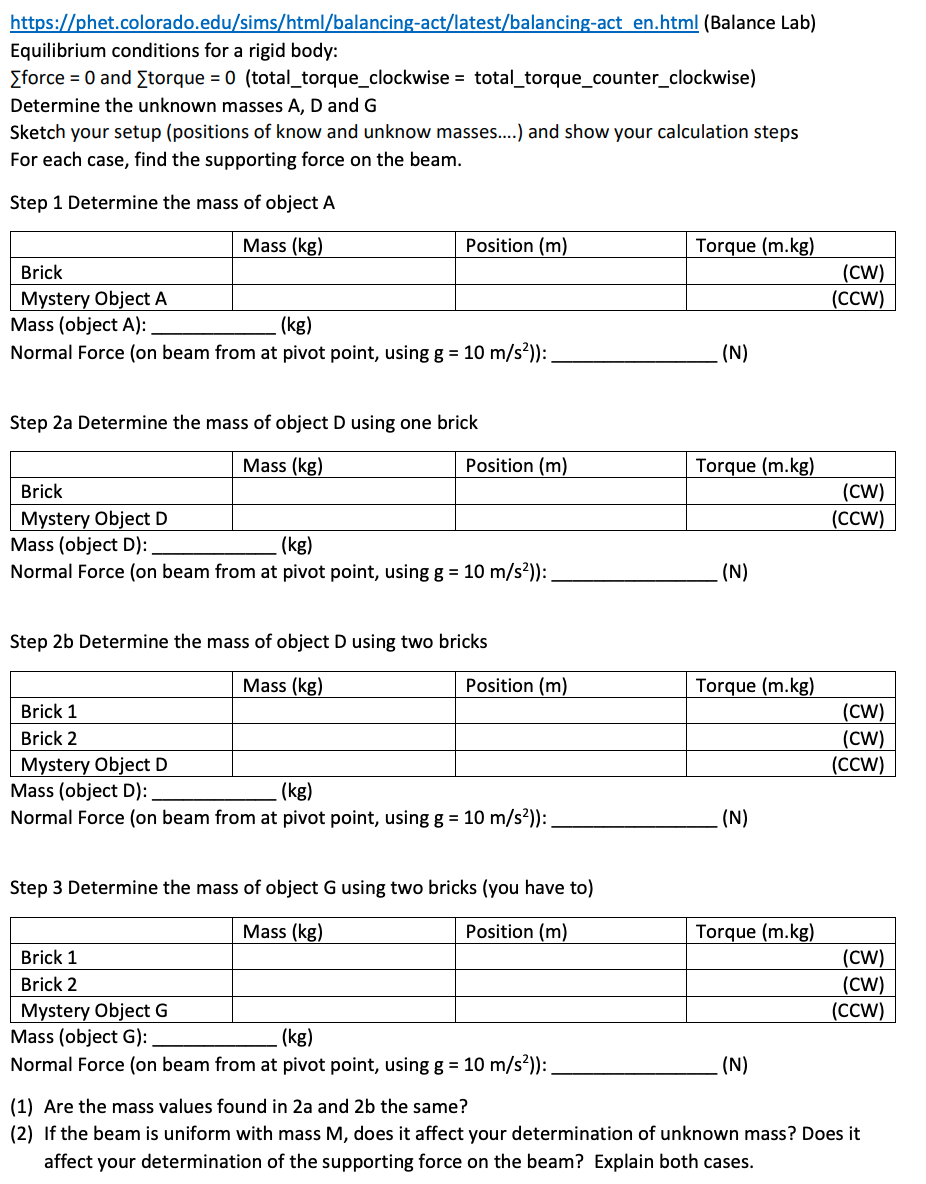  https:((ghetcolorado.edusimsfhtml[balancing-actllatestfbalancing-act en.html (Balance Lab) Equilibrium conditions for a rigid body: Zforce