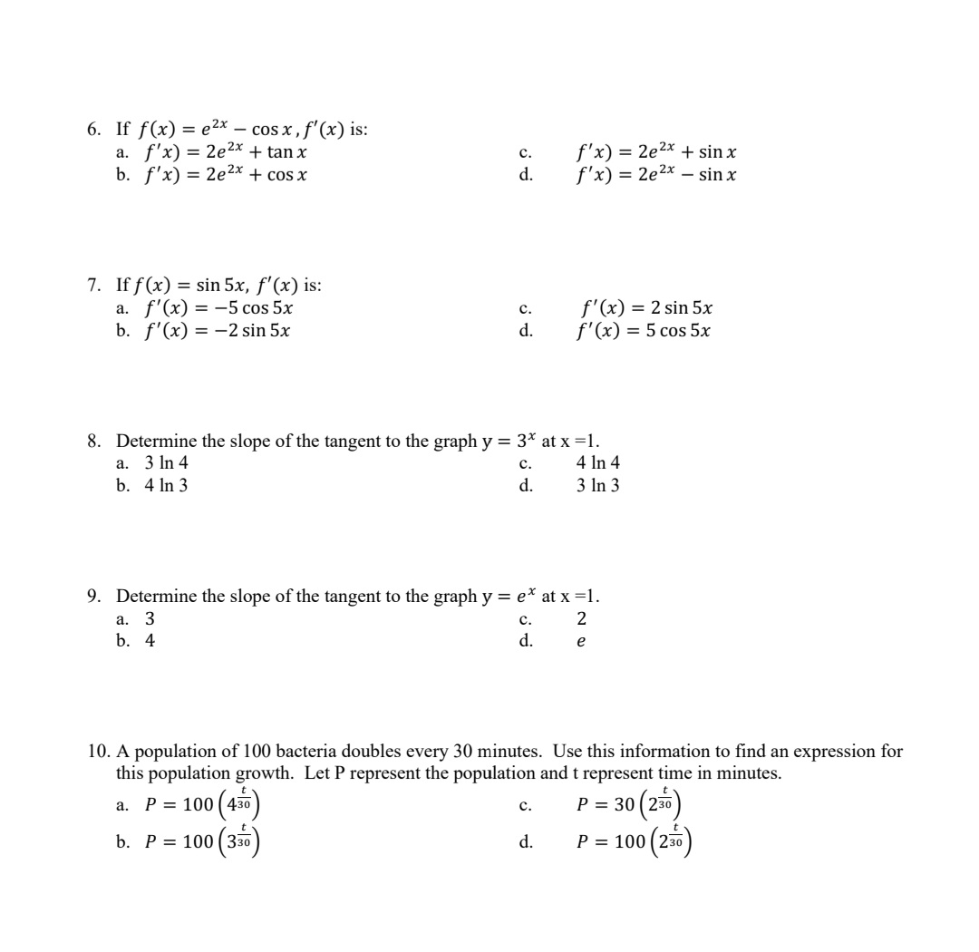 do them on a piece of paper or on the practice questions