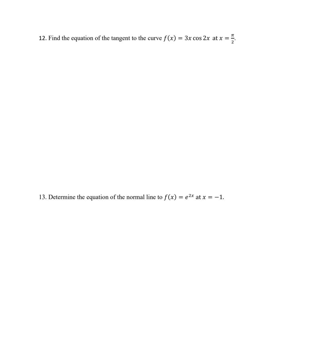 derivative of f (x) = e2x - e-2x ? a. f'(x) =