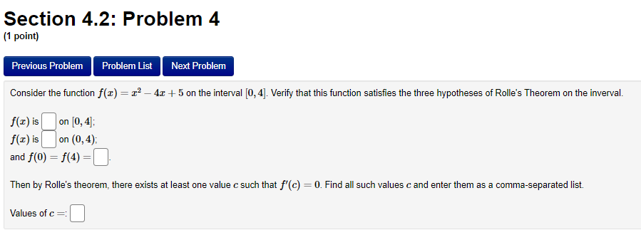 Enter 'NONE' for any absolute extrema that does not exist. (A) Interval