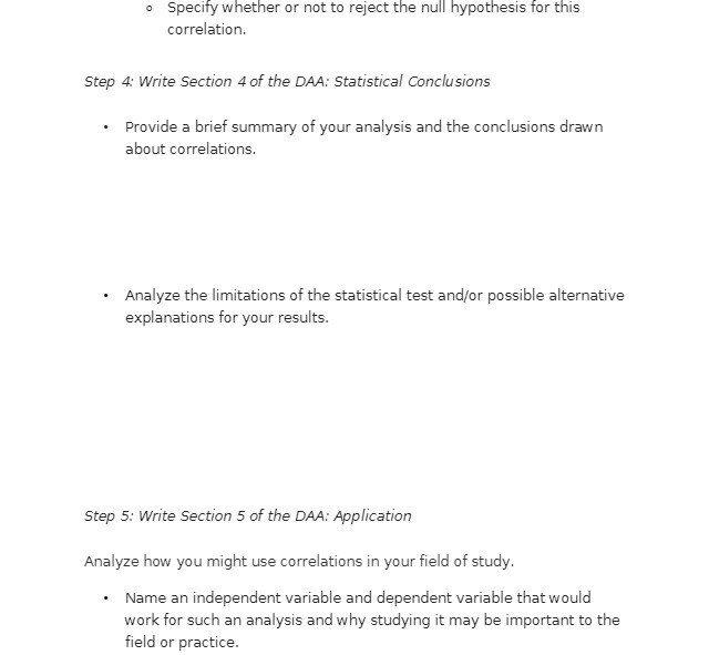 o Specify whether or not to reject the null hypothesis for