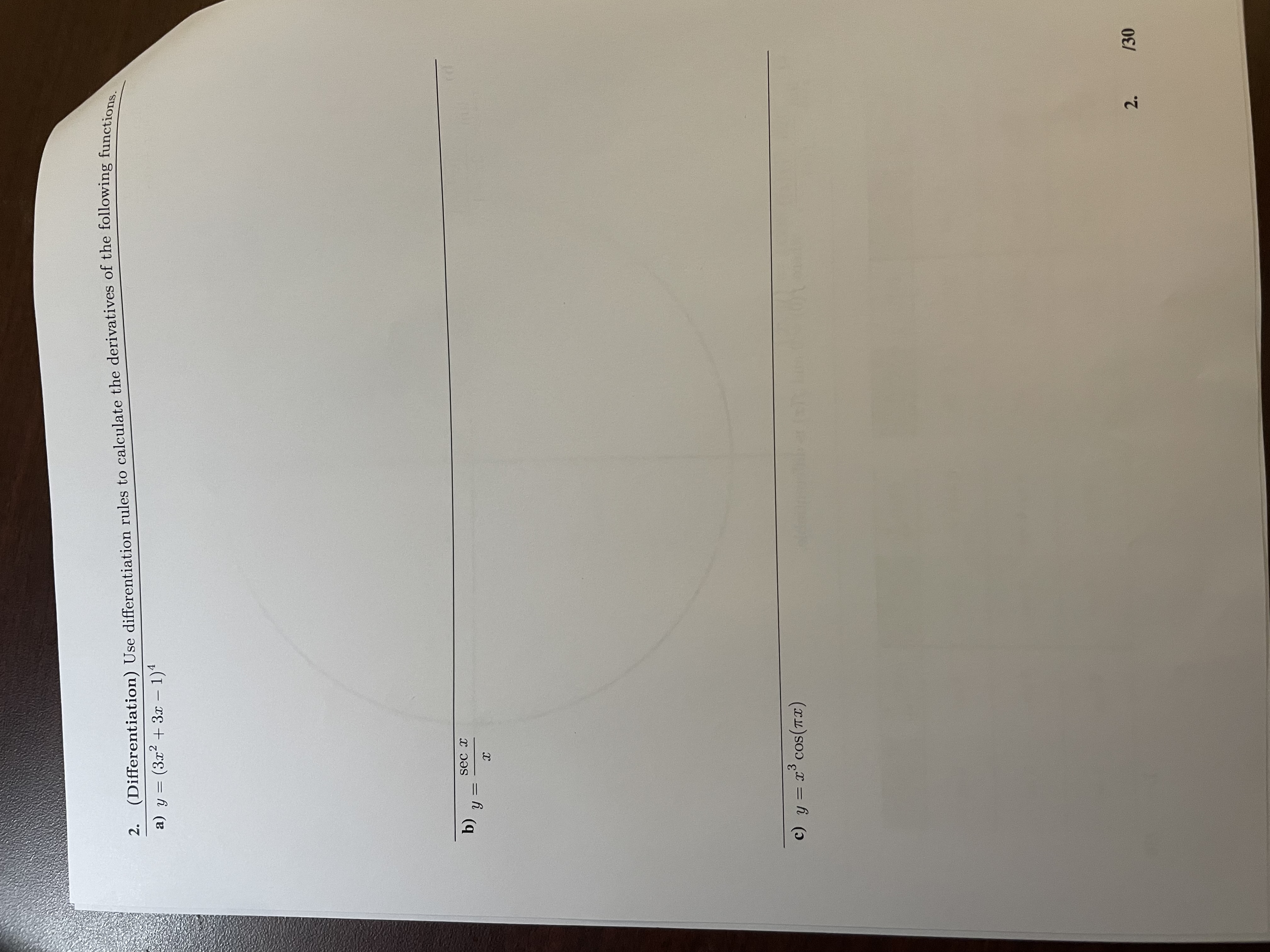 false questions about F(x). You may provide a justification for each answer
