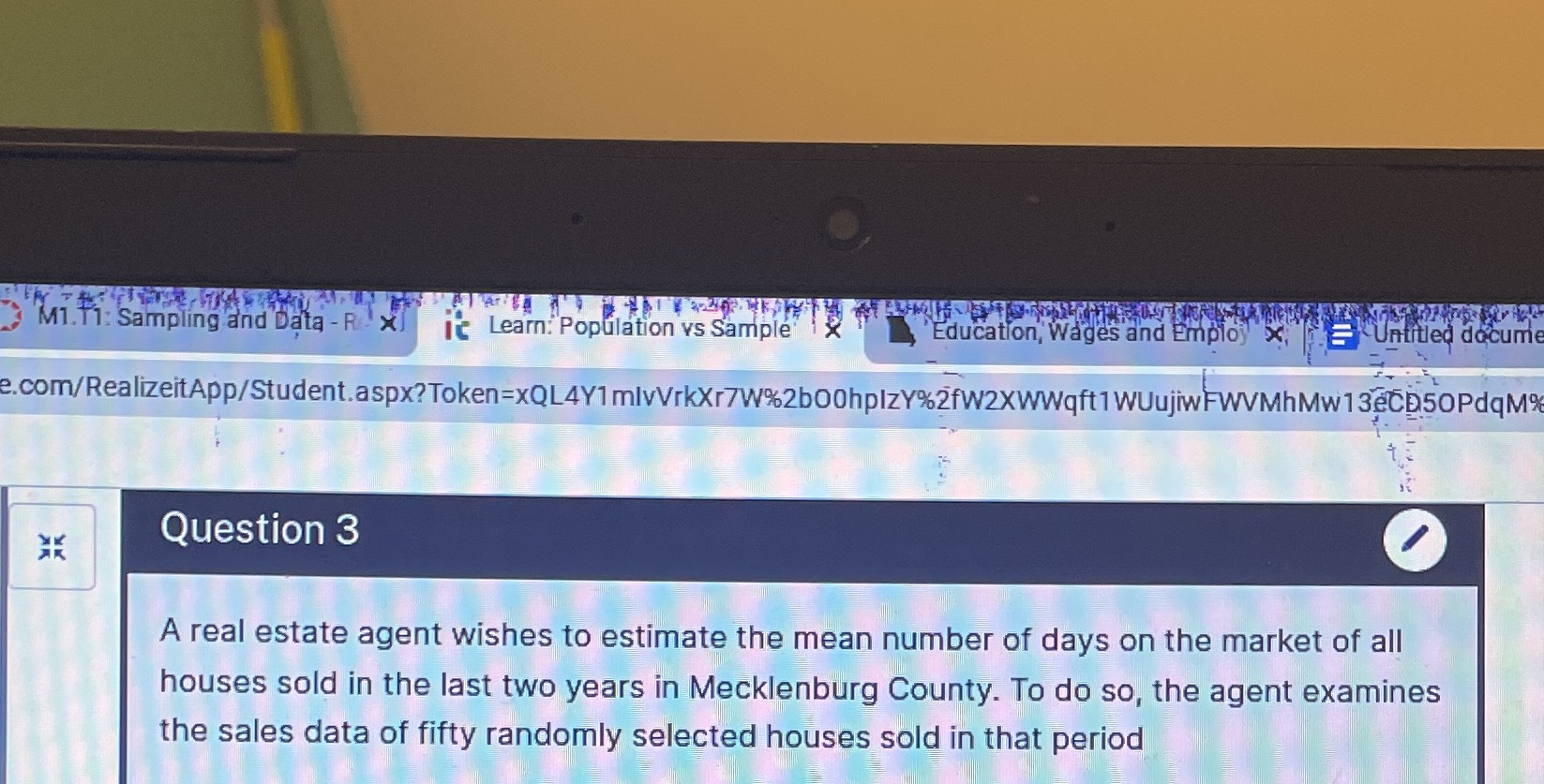 M1. 11: Sampling and Data - R x / ic Learn:
