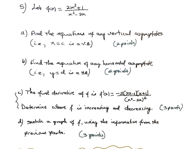 5 ) Let fox ) = 2x 2 + 1 a