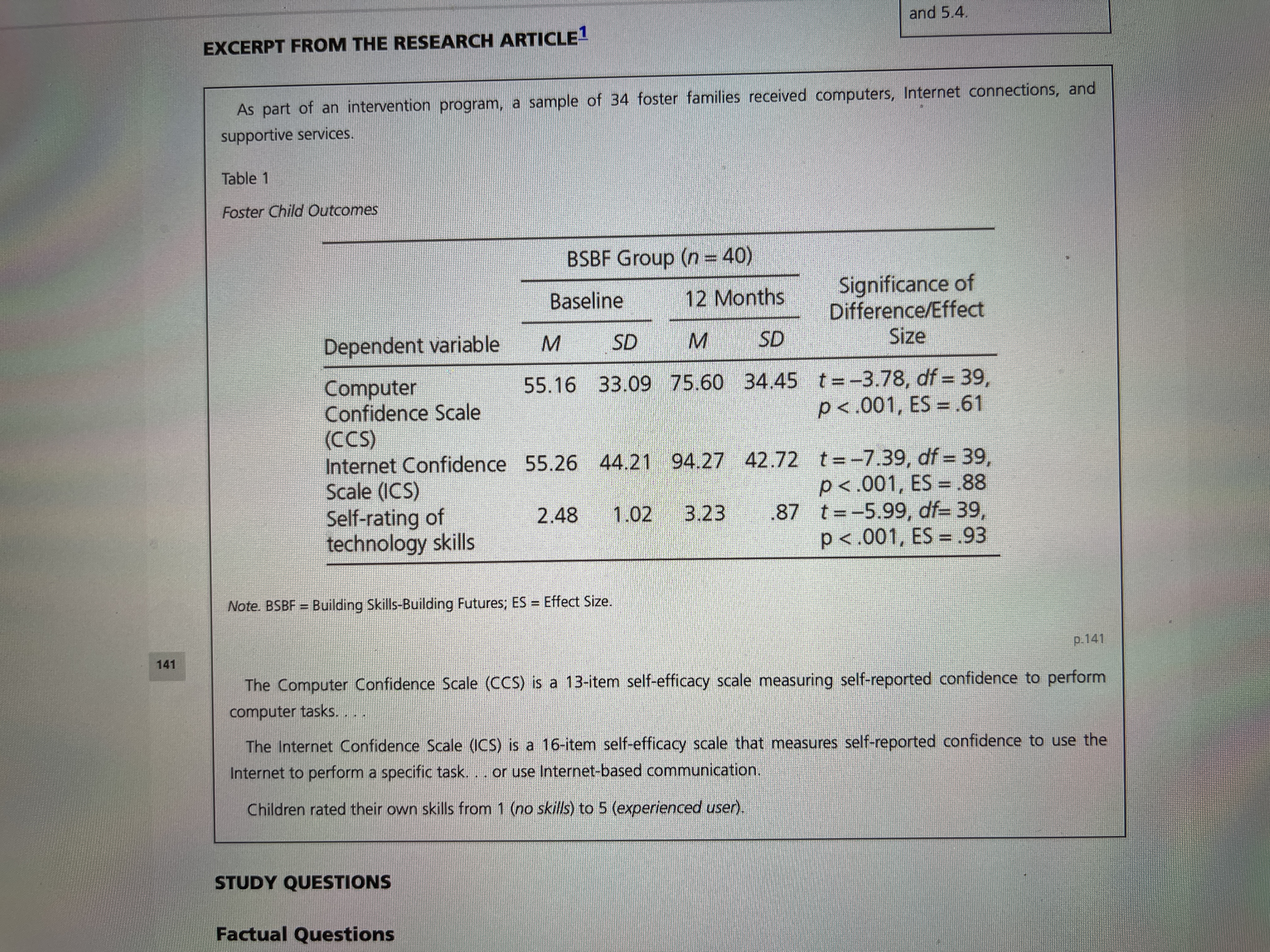 for Dependent Groups with Effect Size I Increasing Technology Use STATISTICAL GUIDE