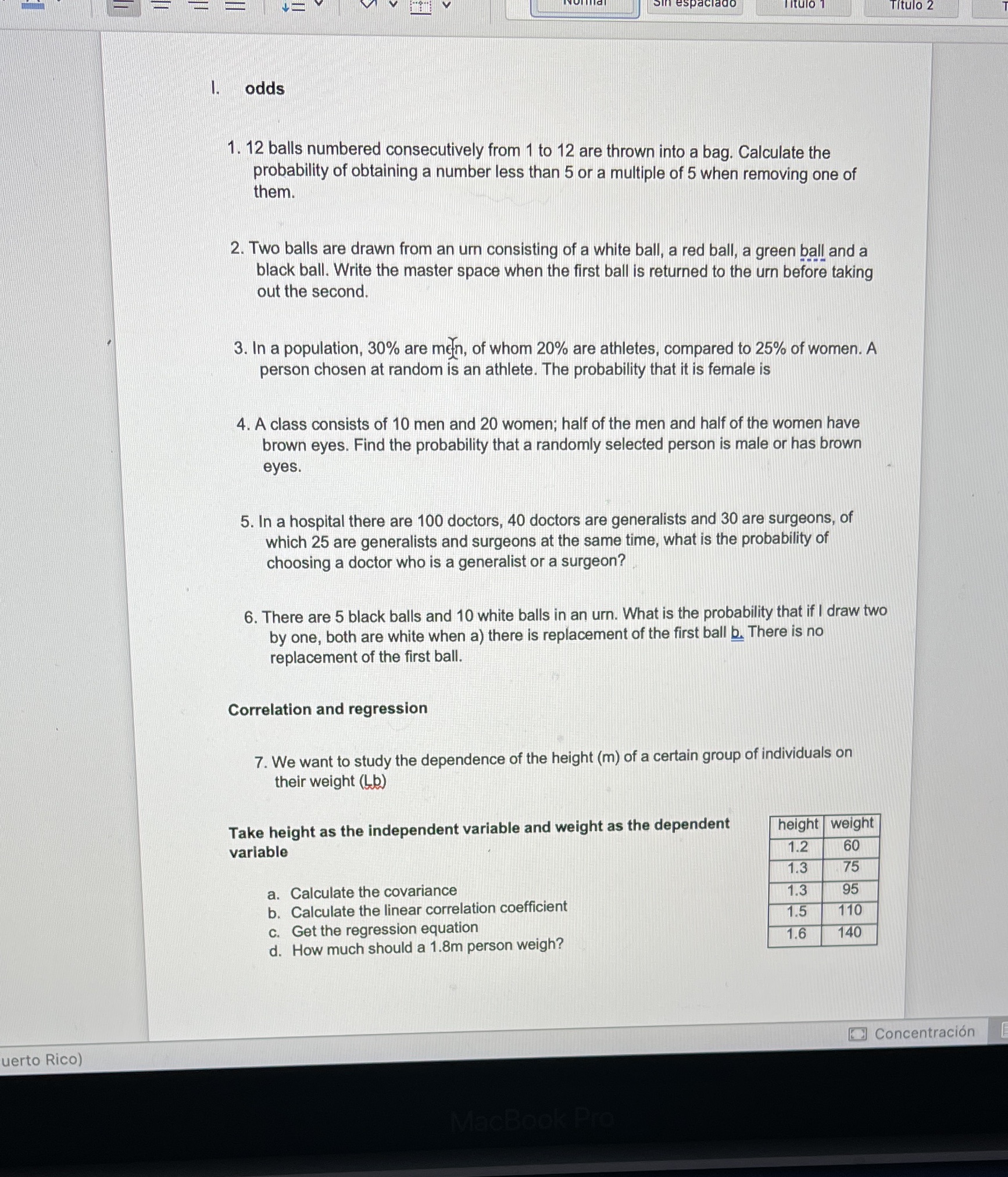  1. odds 1. 12 balls numbered consecutively from 1 to 12