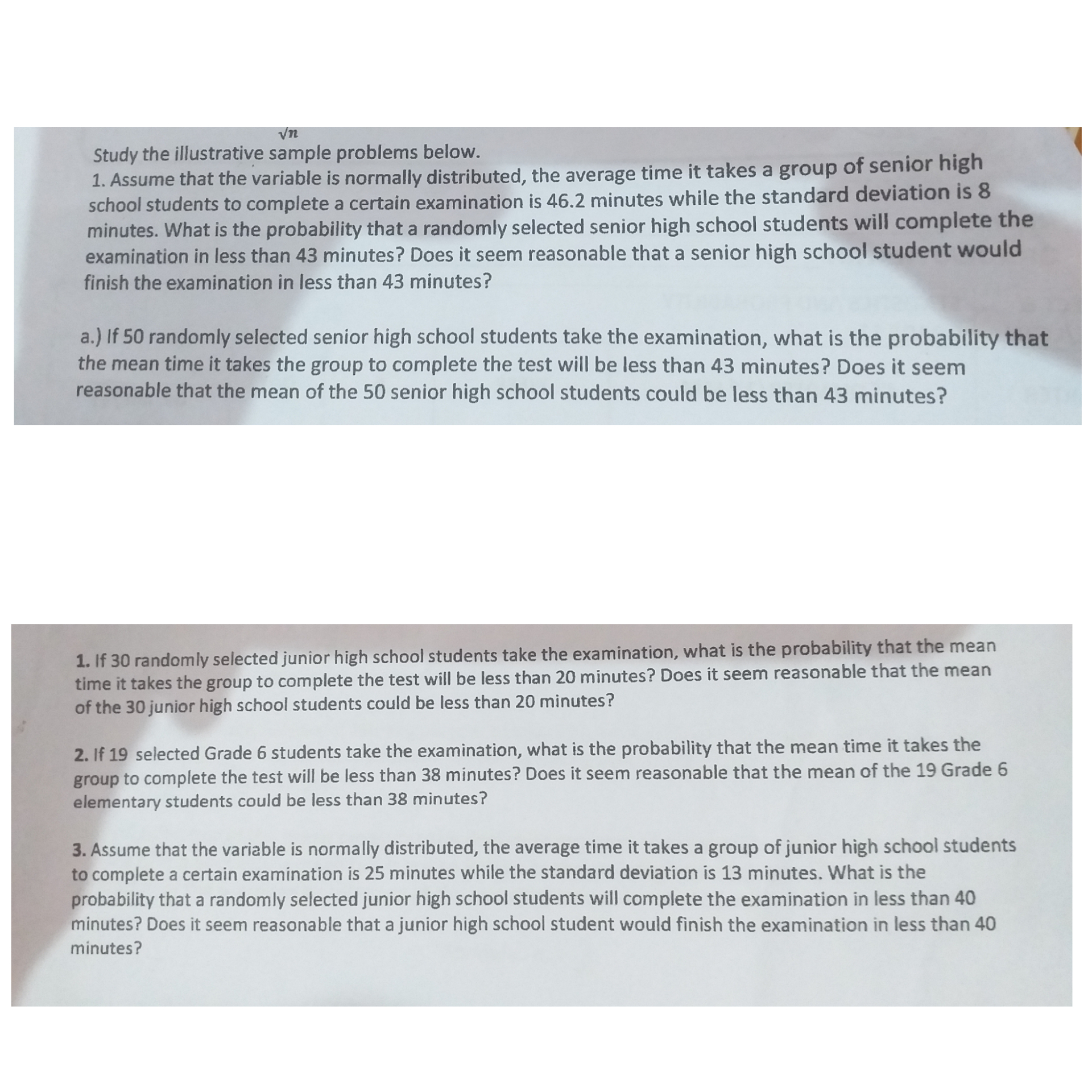 Statistics and ProbabilityThe first picture above is an additional info for the