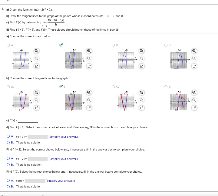  4. a) Graph the function f(x) = 2x7 + 7x. b)