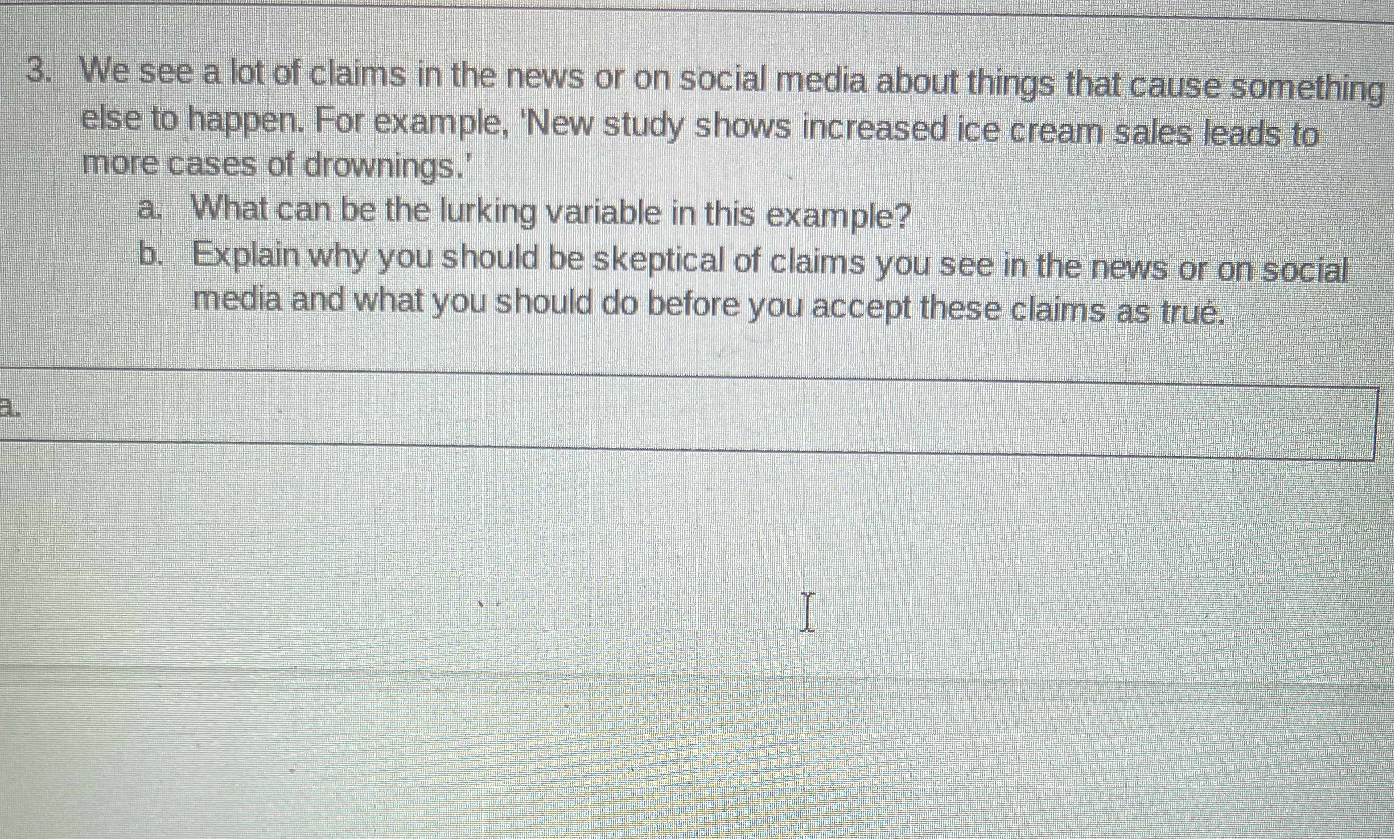 Project Correlation is not Causation 3. We see a lot of claims