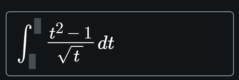 Please teach how to use "integration Part" to solve integrals integral(1) 